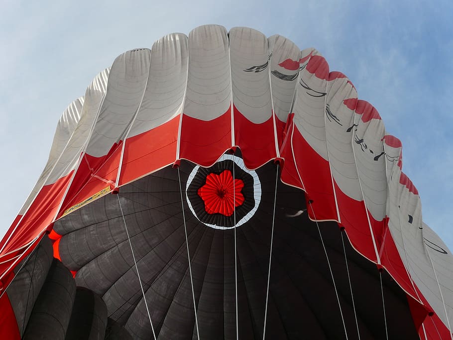 Hot Air Balloon, Ride, Landing, hot air balloon ride, folding