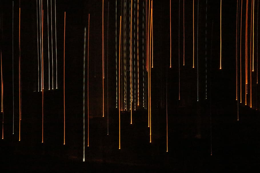 orange lights, dropping brown light wallpaper, dark, neon, music HD wallpaper