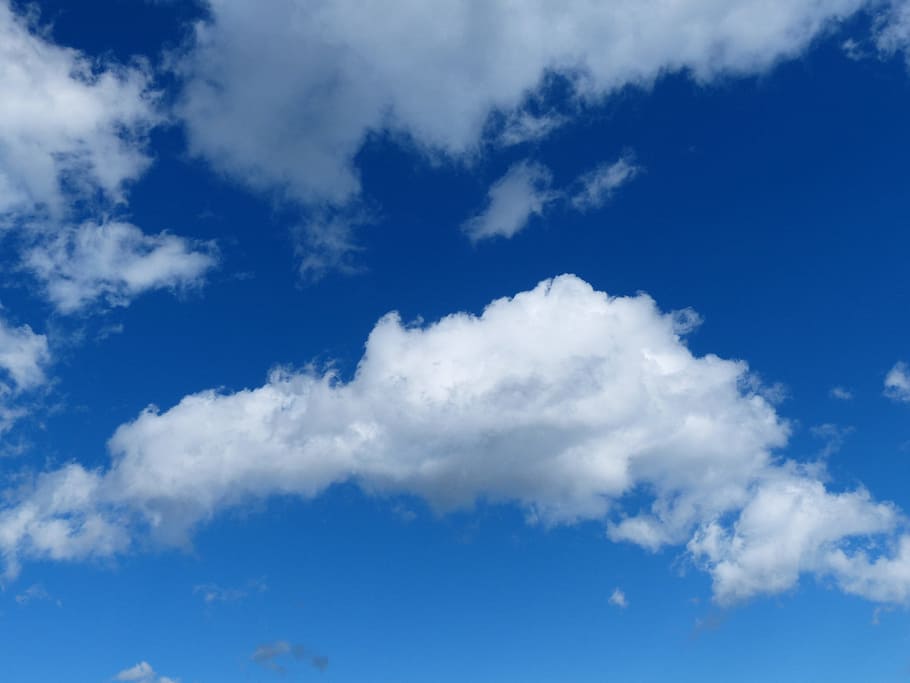 landscape shot of white clouds of the sky, schäfchenwolke HD wallpaper