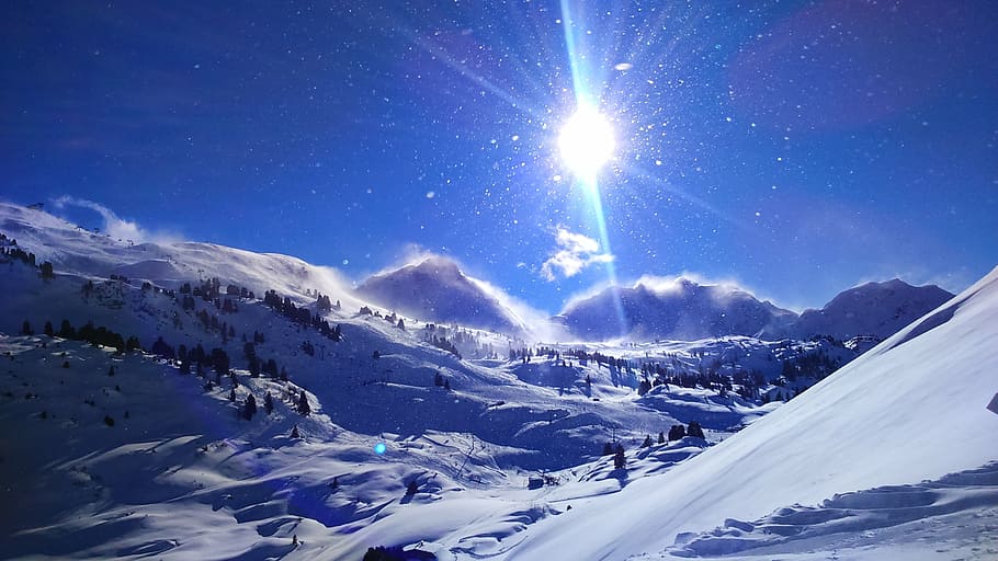 snow field during daytime, sky, cold, wintry, winter, nature HD wallpaper