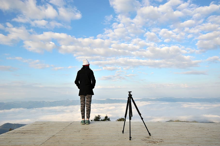 sky, wave, reiki, full length, cloud - sky, one person, standing HD wallpaper