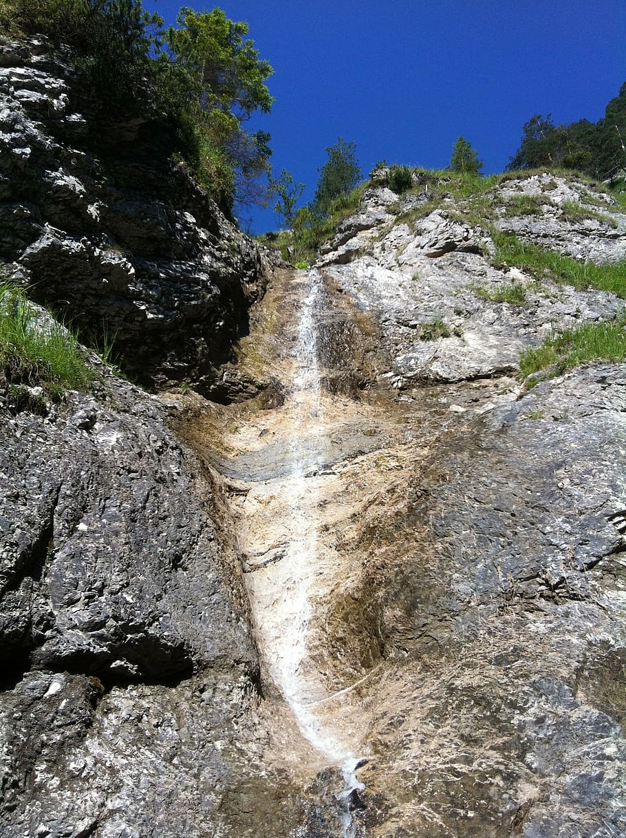 austria, mountain, waterfall, rock, beauty in nature, scenics - nature HD wallpaper
