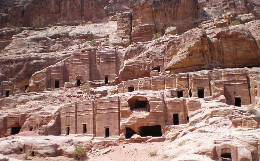 Jordan, Petra, Travel, Raqmu, Historical, archaeological city, HD wallpaper