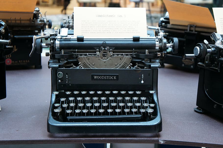 a stop, old, black, text, technology, communication, typewriter HD wallpaper