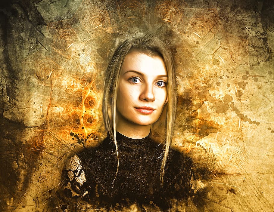 woman wearing black top artwork, gothic, fantasy, dark, portrait HD wallpaper