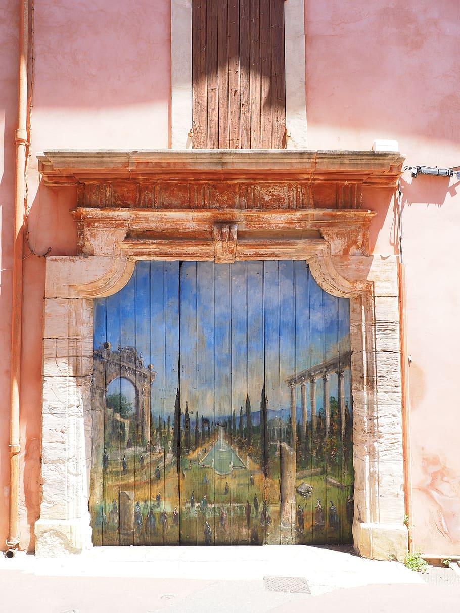 goal, gateway, painting, input, wood, image, painted, wooden door HD wallpaper