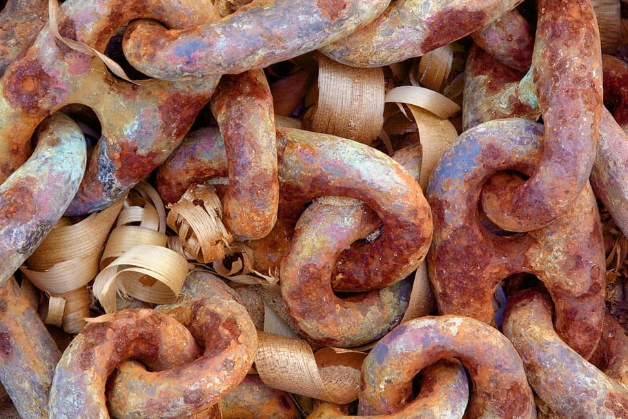 chain, nautical, rust, rusty, marine, old, maritime, vintage iron HD wallpaper