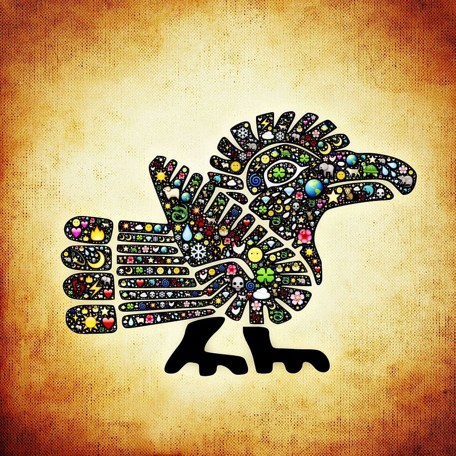 multicolored Egyptian chicken artwork, Deity, Aztecs, God, Mexico HD wallpaper
