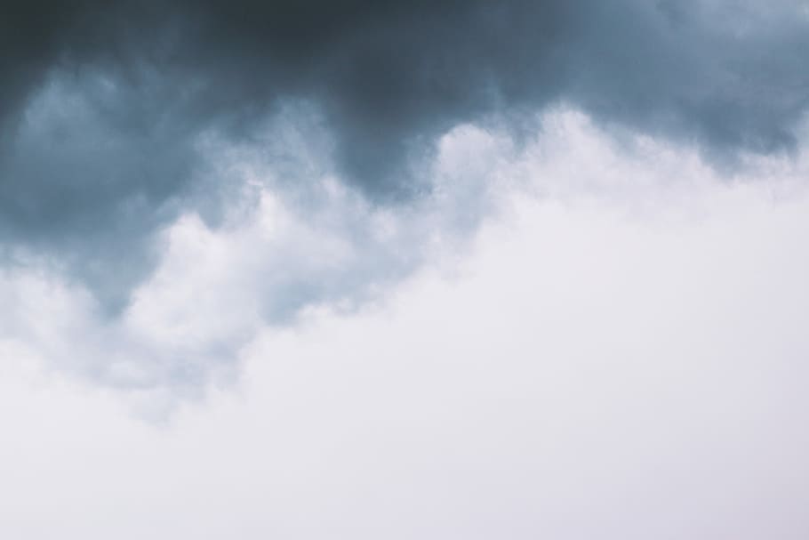 white clouds, sky, storm, blue, moody, simple, nice, cloud - sky HD wallpaper