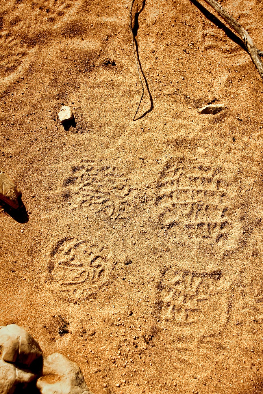 trace, reprint, track, traces, sand, footprint, nature, hiking HD wallpaper