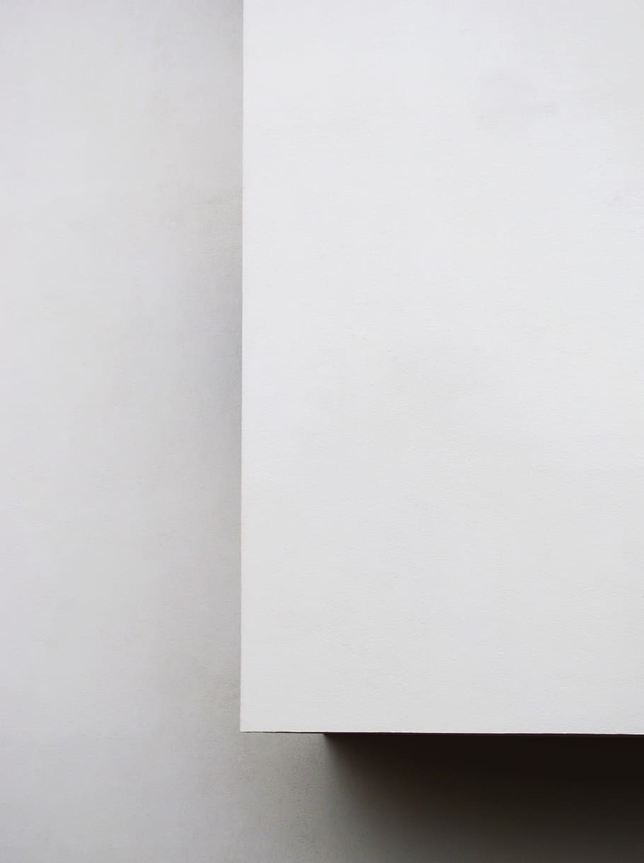 white, gray, shadow, light, geometry, architecture, form, copy space HD wallpaper