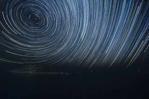 Greece, Lowlight, hellada, nightshot, stars, perseids, startrails HD wallpaper