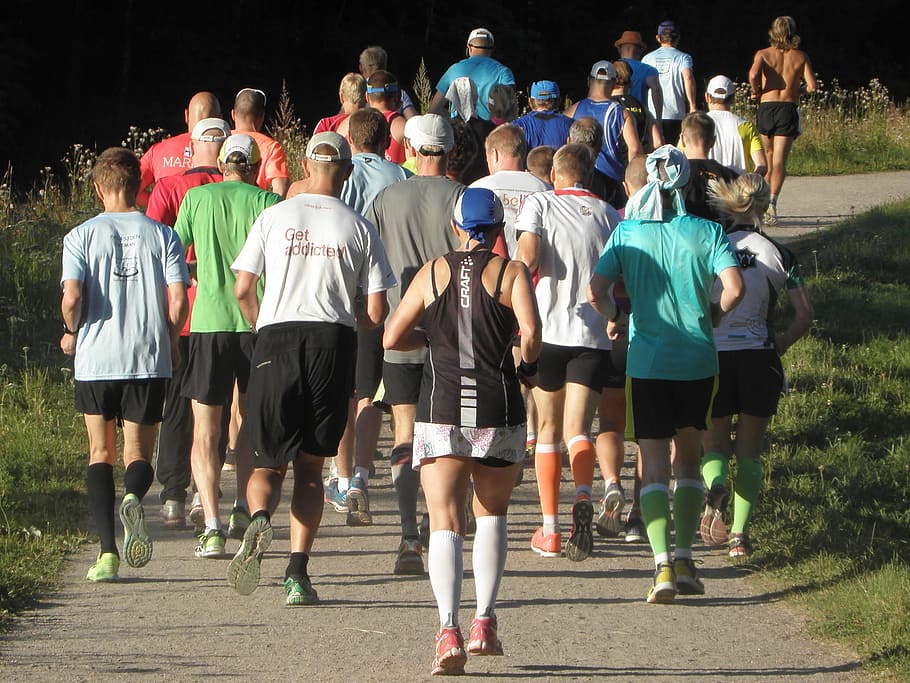 Group, Jogging, People, running, exercise, runner, sport, together HD wallpaper