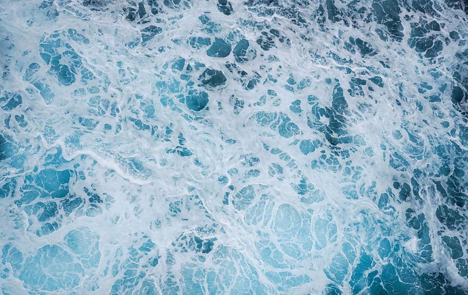 water, waves, background, white, blue, splash, bubble, color HD wallpaper