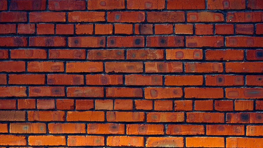 brown brick wall, pattern, cube, stone, desktop, construction HD wallpaper