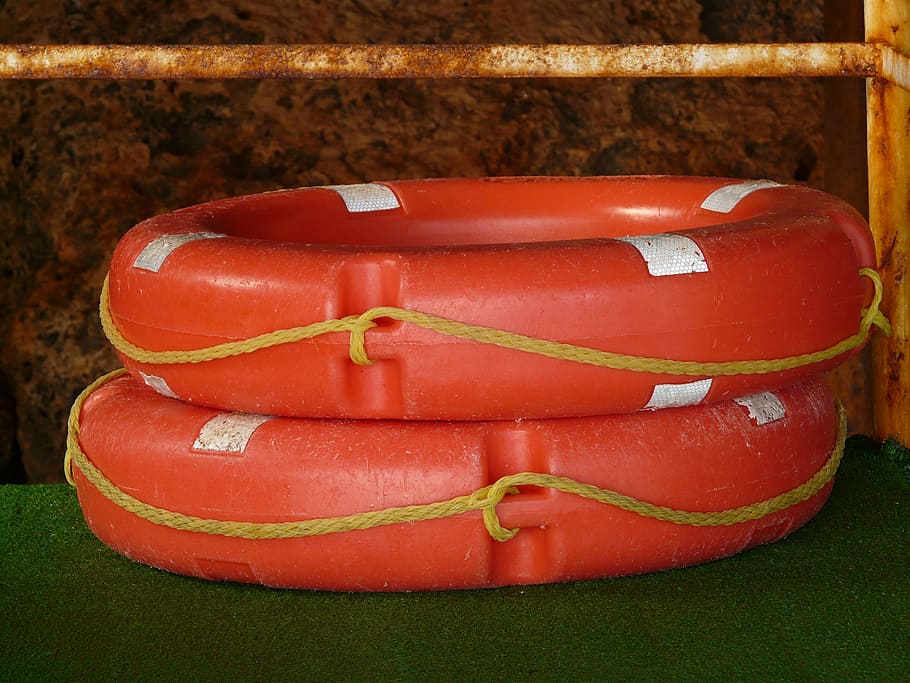 lifebuoys, red, rescue, emergency, security, water rescue, non swimmers, HD wallpaper