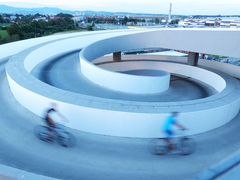 biker, movement, fast, cycling, spin, road, drive, motion, blurred motion HD wallpaper