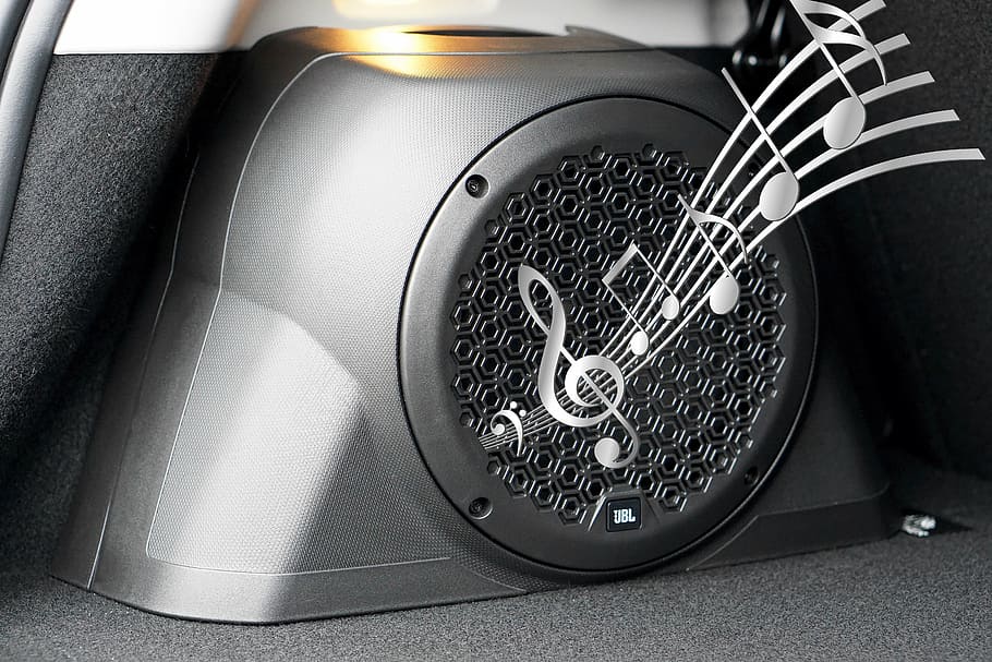 HD wallpaper: black portable speaker, car, sound, audio, music, stereo,  bass | Wallpaper Flare
