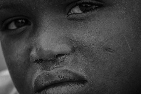 greyscale photo of boy, african, poor, poverty, kid, child HD wallpaper