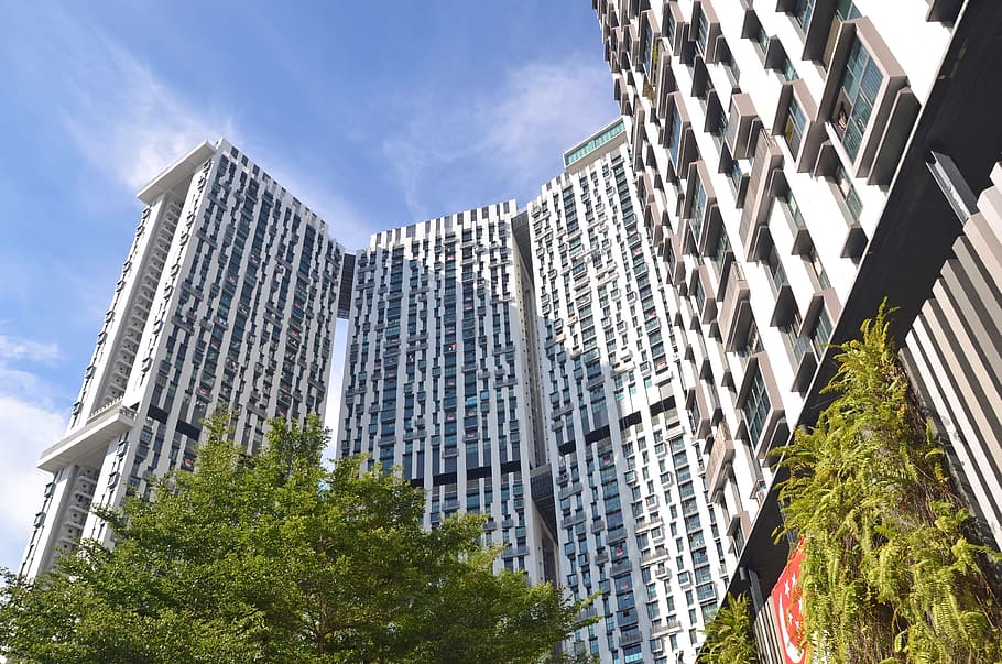 the pinnacle, singapore, public housing, architecture, apartment, HD wallpaper