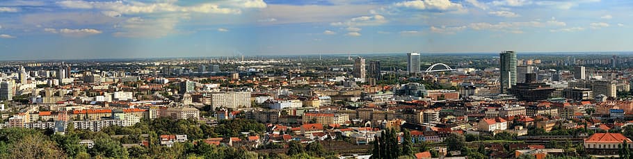 bratislava, slovakia, panorama, building exterior, architecture, HD wallpaper