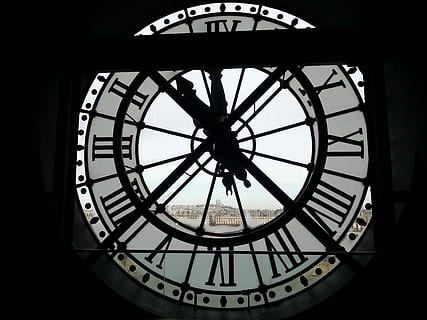 Paris, Museum, Orsay, Clock, time, clock face, roman numeral HD wallpaper