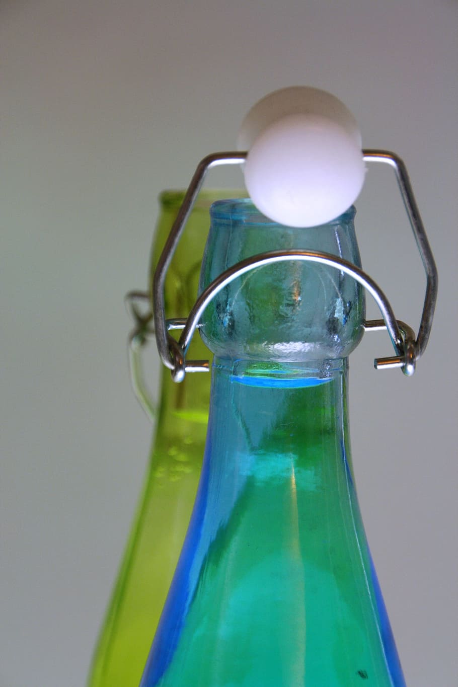 two empty bottles, snap closure, beverages, indoors, no people HD wallpaper