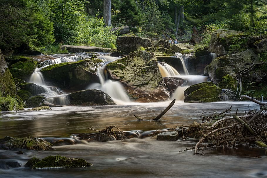 long exposure, landscape, waters, river, flow, romantic, mood HD wallpaper