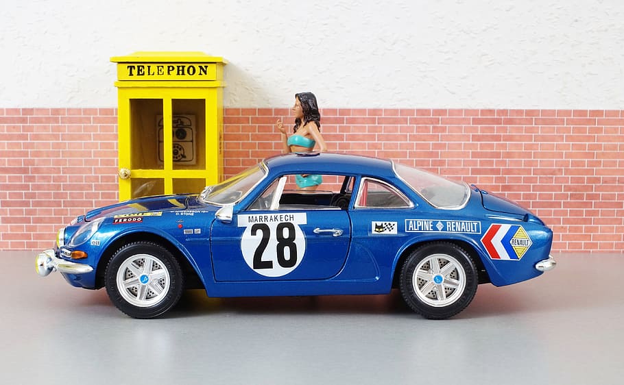Model Car, Renault Alpine, auto, oldtimer, toys, sports car HD wallpaper