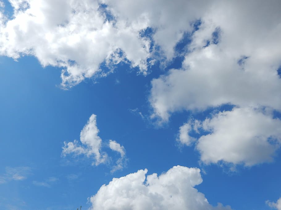 clouds, blue sky, summer sky, nature, weather, day, air, outdoors HD wallpaper