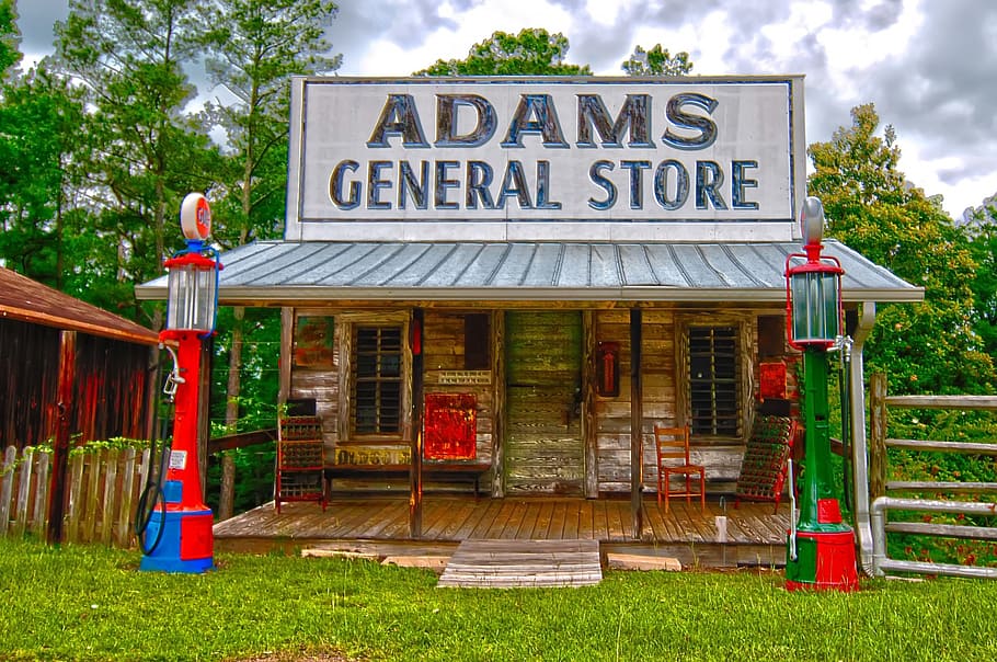adams signage, adams general store, alabama, american, arizona, HD wallpaper