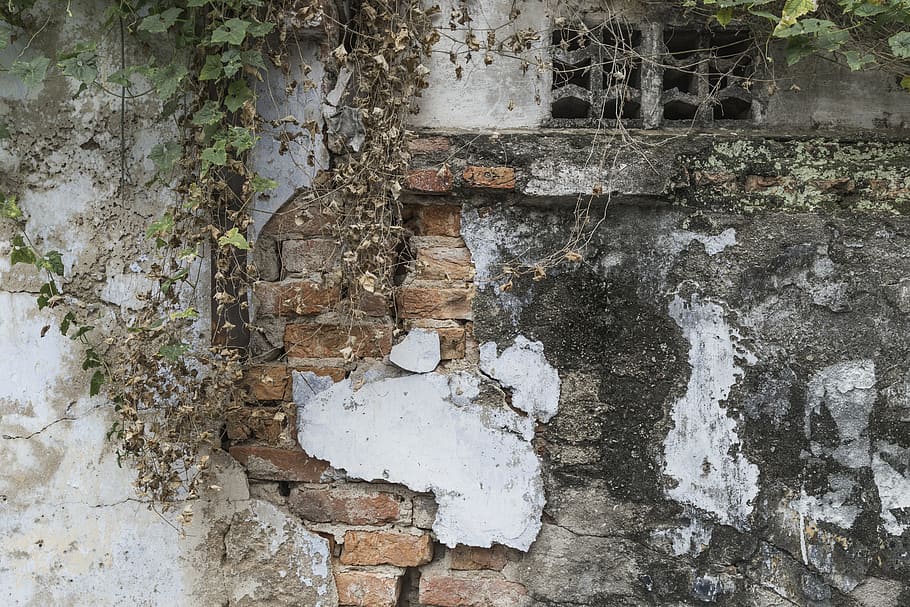 wall, old, green, brick, texture, grunge, dirty, architecture HD wallpaper