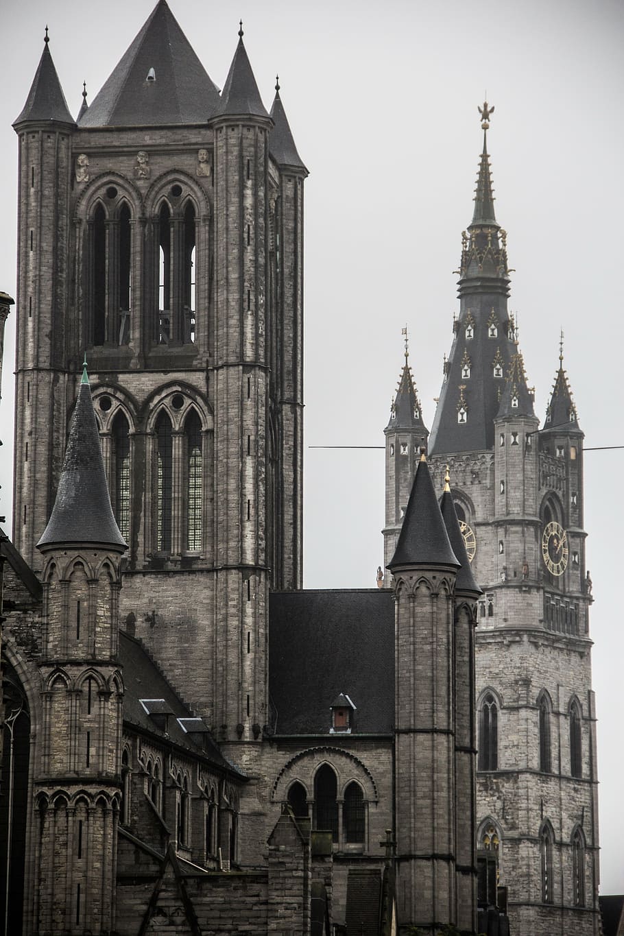 belfry of ghent, belfry tower, church, church tower, architecture