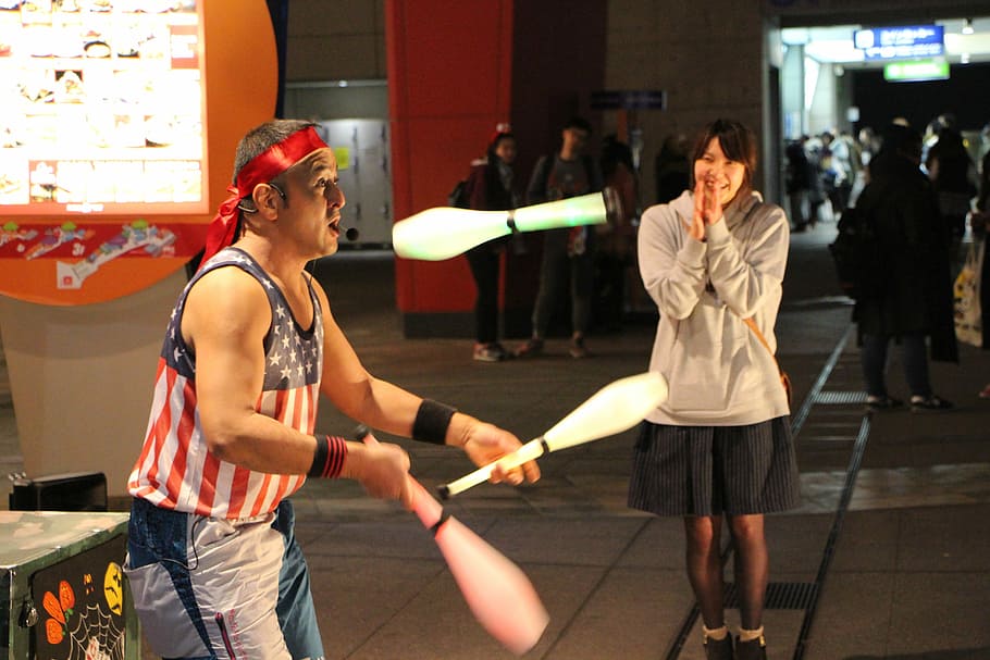 Juggling, Jugglers, Play, Stunts, park, fun, interesting, technique HD wallpaper