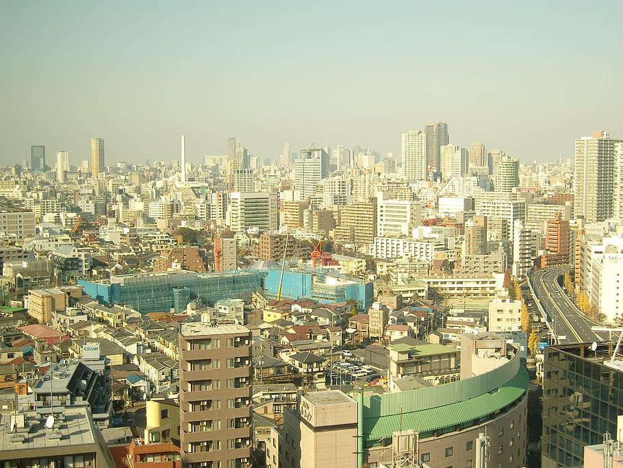 japan, building, high rise, building exterior, built structure HD wallpaper