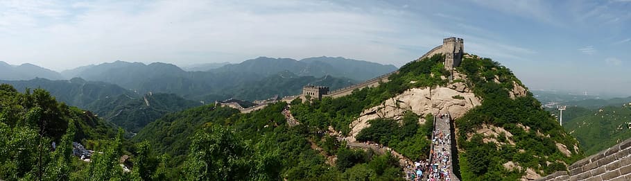 landscape photography of Great Wall of China, chinese, famous