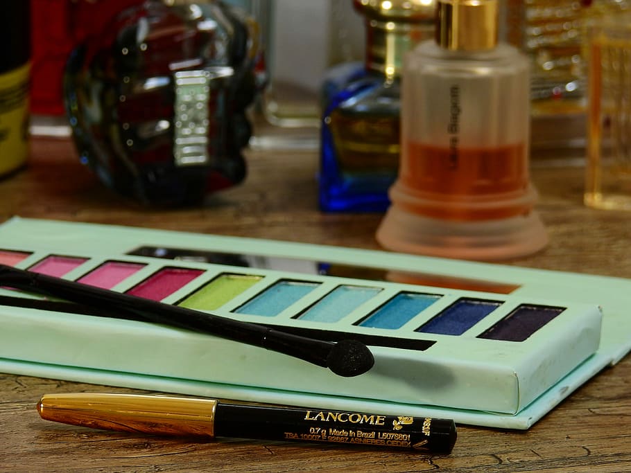 Cosmetics, Make Up, Eye Shadow, Brush, schmink brush, color HD wallpaper