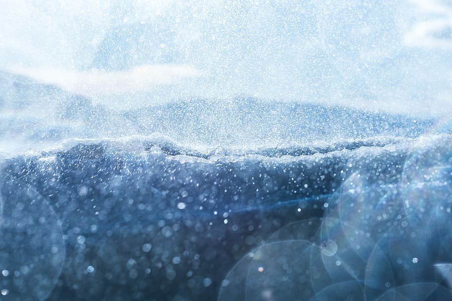 closeup photo of white dust, tundra bokeh photography, mountain HD wallpaper