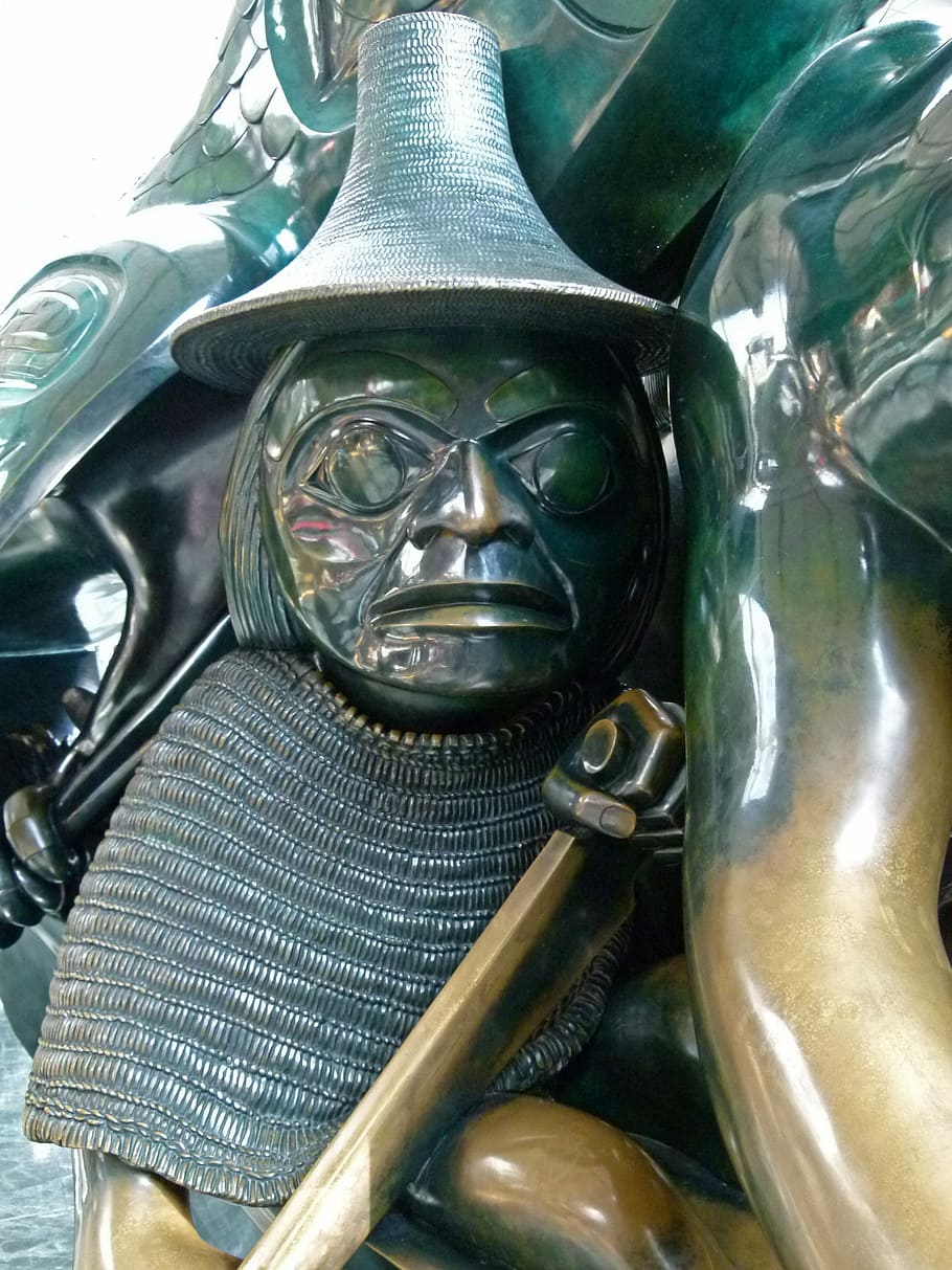 Native, Massive, Sculpture, Vancouver, city, metropole, airport HD wallpaper