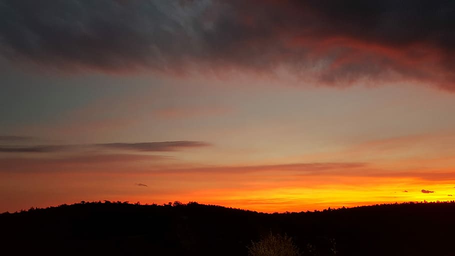 sunset, dawn, dusk, panoramic, nature, sky, beauty in nature HD wallpaper