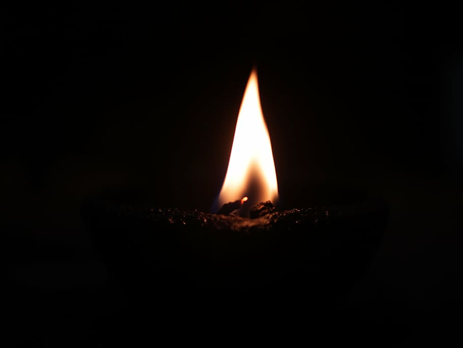flame, lamp, light, fire, festival, celebration, oil, traditional HD wallpaper
