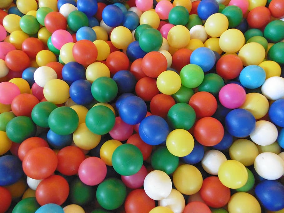 balls, colors, red, white, blue, games, colorful, colored ball HD wallpaper