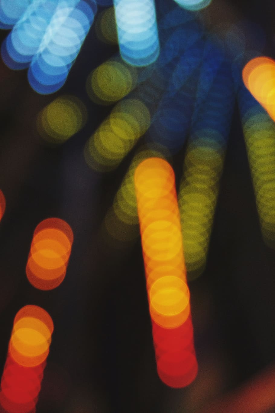 bokeh, lights, night, dark, photography, christmas, holiday HD wallpaper