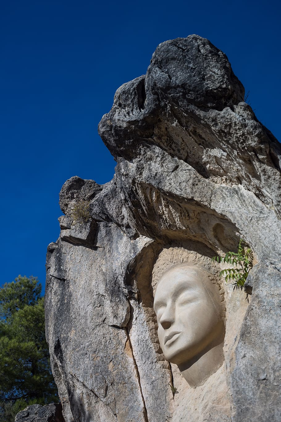 faces, sculpture, stone, buddha, carving, portrait, women, museum, HD wallpaper