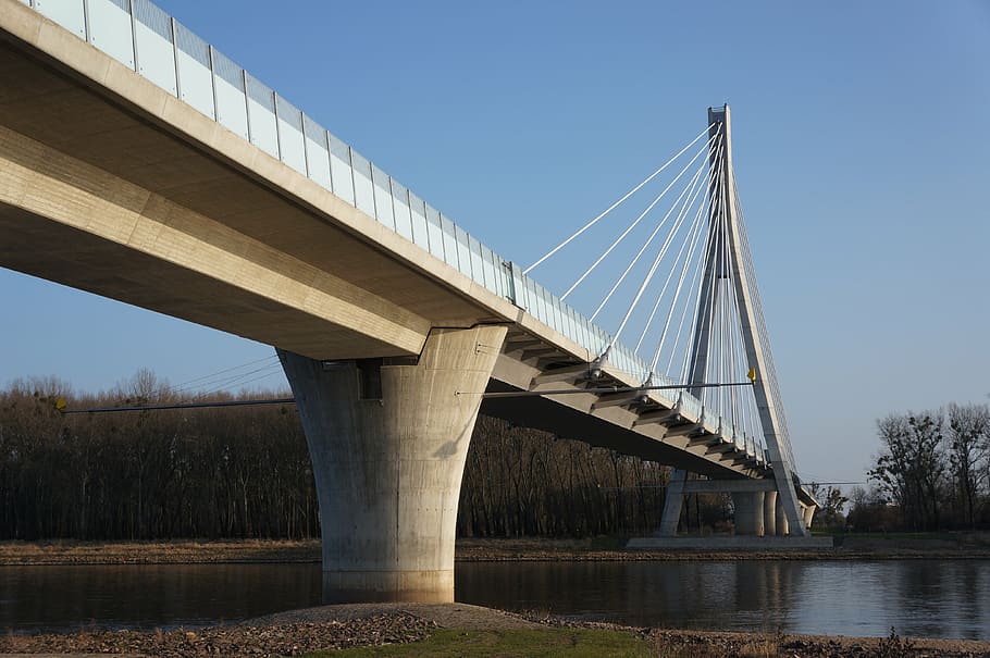 bridge, elbe, river, architecture, building, steel bridge, elbe bridge HD wallpaper