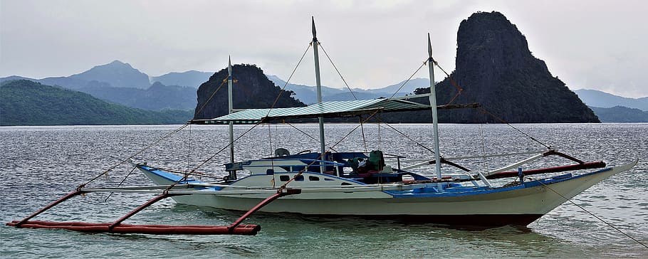 el nido, palawan, boat, philippines, island, sea, tropical, HD wallpaper