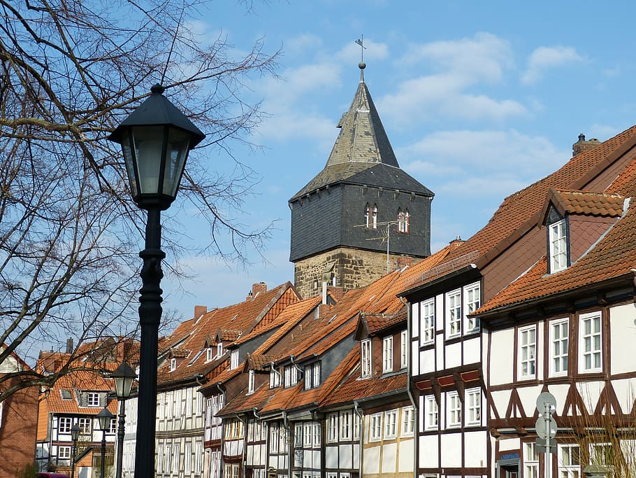 hildesheim germany, lower saxony, historically, old town, facade, HD wallpaper