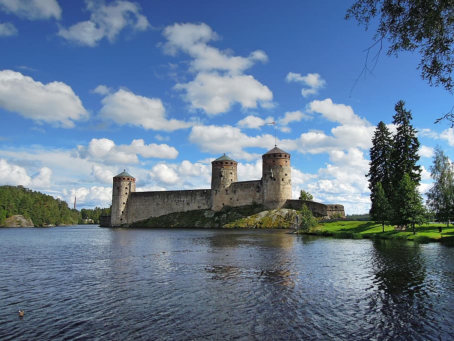 Castle, Savonlinna, City, olaf's castle, fortress, finnish, HD wallpaper