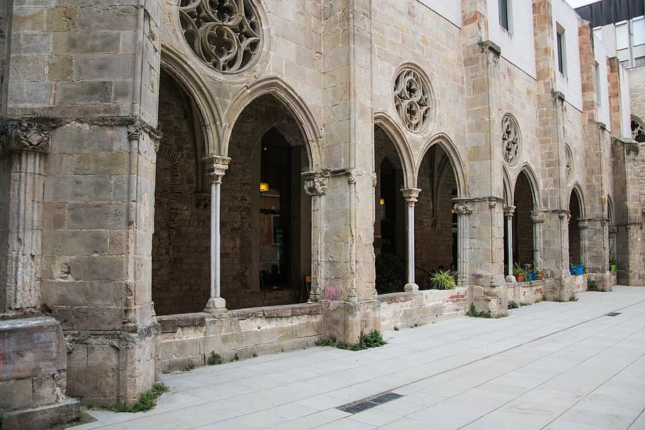 monastery, arches, architecture, spain, building, romanesque HD wallpaper