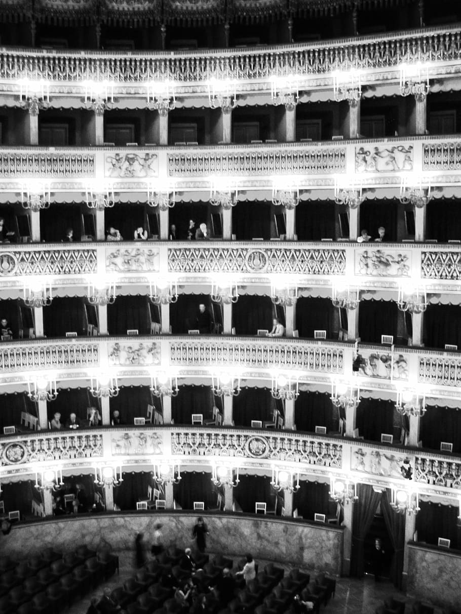 Theater, Lodges, Image Editing, S W, naples, italy, old-fashioned